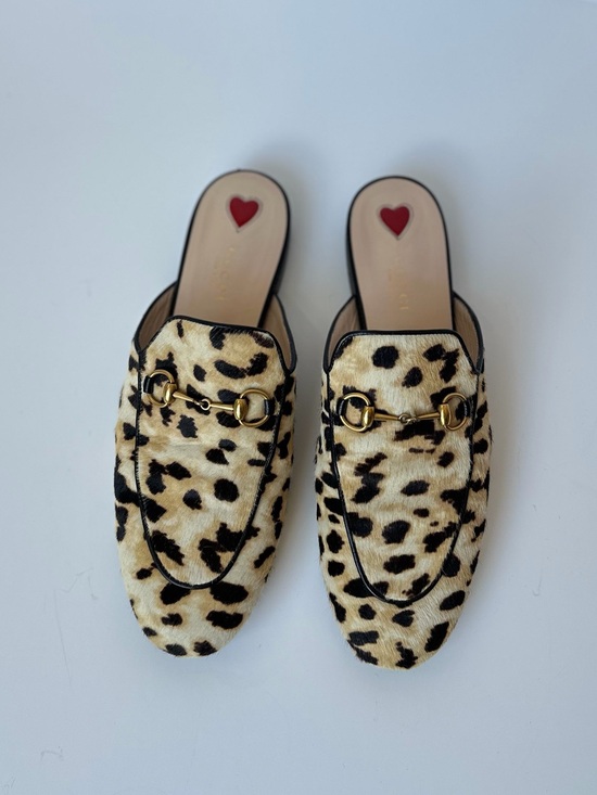 Gucci Shoes - Gucci Princetown Leopard calf hair Mules